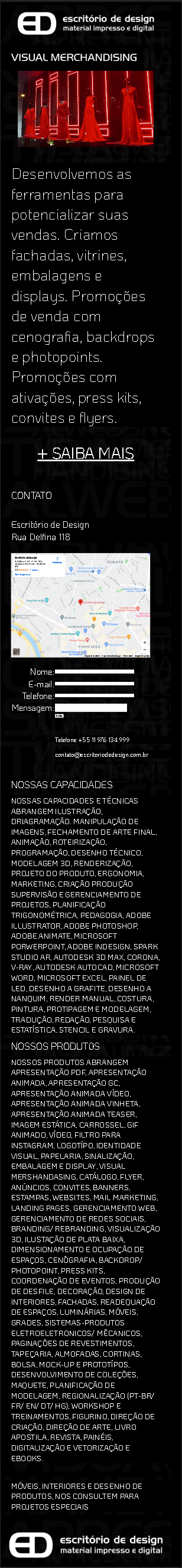 Website mobile Escritório de Design